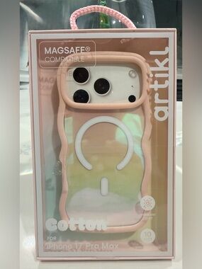 Cotton MagSafe Compatible Pink Phone Case for iPhone 17 Pro Max
